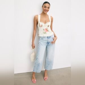 For Love and Lemons Rosebud Corset Top Size Small